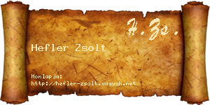 Hefler Zsolt névjegykártya